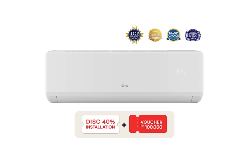 H05TN4 | AC LG Standard 0.5 PK, Hemat Energi dengan desain Minimalis Modern 